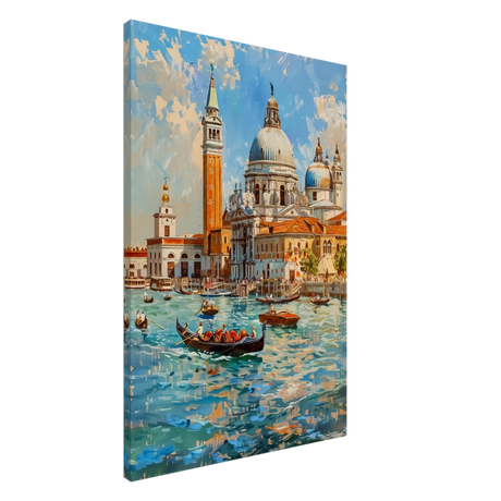 Venetian Grandeur – Gondolas on the Grand Canal Wall Art Print - Canvas - 60x90 cm / 24x36″ - 