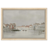 Venetian Whispers – Serene Canal Wall Art Print - Framed Canvas - 30x45 cm / 12x18″ - Wood frame