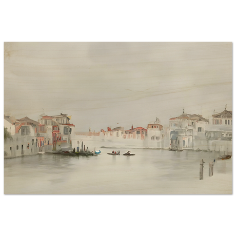 Venetian Whispers – Serene Canal Wall Art Print - Wood Prints - 20x30 cm / 8x12″ - 