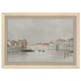 Venetian Whispers – Serene Canal Wall Art Print - Framed Canvas - 20x30 cm / 8x12″ - Wood frame