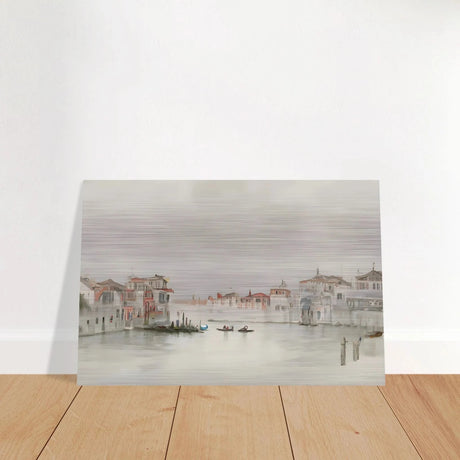 Venetian Whispers – Serene Canal Wall Art Print - Brushed Aluminum Print - 30x45 cm / 12x18″ - 