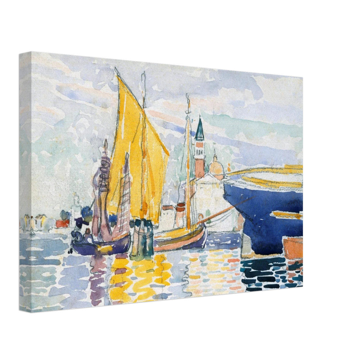 Venice - The Giudecca by Henri - Edmond Cross (Henri - Edmond Delacroix) - Canvas - 30x45 cm / 12x18″ - 