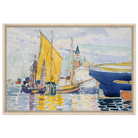 Venice - The Giudecca by Henri - Edmond Cross (Henri - Edmond Delacroix) - Framed Canvas - 60x90 cm / 24x36″ - Wood frame