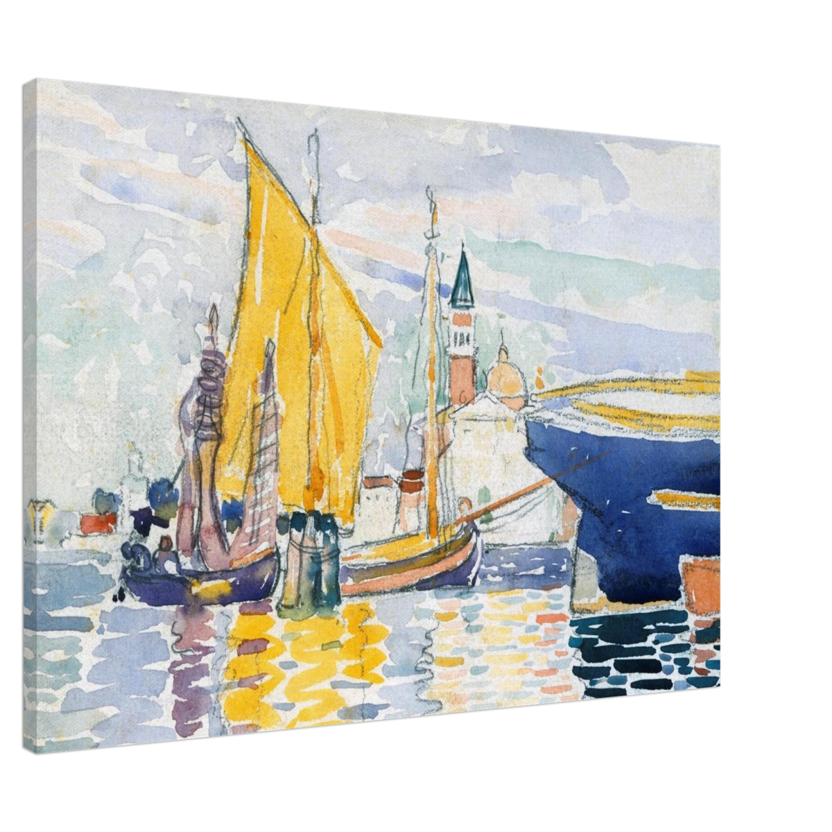 Venice - The Giudecca by Henri - Edmond Cross (Henri - Edmond Delacroix) - Canvas - 70x100 cm / 28x40″ - 