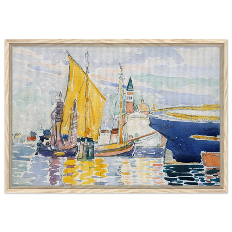 Venice - The Giudecca by Henri - Edmond Cross (Henri - Edmond Delacroix) - Framed Canvas - 50x75 cm / 20x30″ - Wood frame