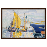 Venice - The Giudecca by Henri - Edmond Cross (Henri - Edmond Delacroix) - Framed Canvas - 50x75 cm / 20x30″ - Dark wood frame