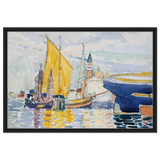 Venice - The Giudecca by Henri - Edmond Cross (Henri - Edmond Delacroix) - Framed Canvas - 60x90 cm / 24x36″ - Black frame