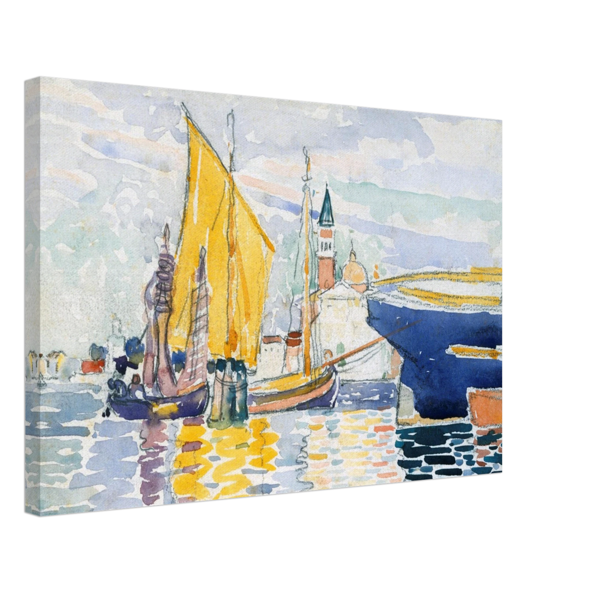 Venice - The Giudecca by Henri - Edmond Cross (Henri - Edmond Delacroix) - Canvas - 40x60 cm / 16x24″ - 