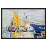 Venice - The Giudecca by Henri - Edmond Cross (Henri - Edmond Delacroix) - Framed Canvas - 50x75 cm / 20x30″ - Black frame