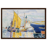 Venice - The Giudecca by Henri - Edmond Cross (Henri - Edmond Delacroix) - Framed Canvas - 60x90 cm / 24x36″ - Dark wood frame