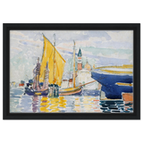 Venice - The Giudecca by Henri - Edmond Cross (Henri - Edmond Delacroix) - Framed Canvas - 30x45 cm / 12x18″ - Black frame