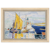 Venice - The Giudecca by Henri - Edmond Cross (Henri - Edmond Delacroix) - Framed Canvas - 20x30 cm / 8x12″ - Wood frame
