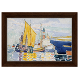 Venice - The Giudecca by Henri - Edmond Cross (Henri - Edmond Delacroix) - Framed Canvas - 20x30 cm / 8x12″ - Dark wood frame
