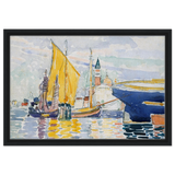 Venice - The Giudecca by Henri - Edmond Cross (Henri - Edmond Delacroix) - Framed Canvas - 40x60 cm / 16x24″ - Black frame