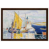 Venice - The Giudecca by Henri - Edmond Cross (Henri - Edmond Delacroix) - Framed Canvas - 40x60 cm / 16x24″ - Dark wood frame
