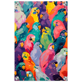 "Vibrant Flock" – A Burst of Color and Life | Wall art Print - 30x45 cm / 12x18″ - Acrylic Print - 