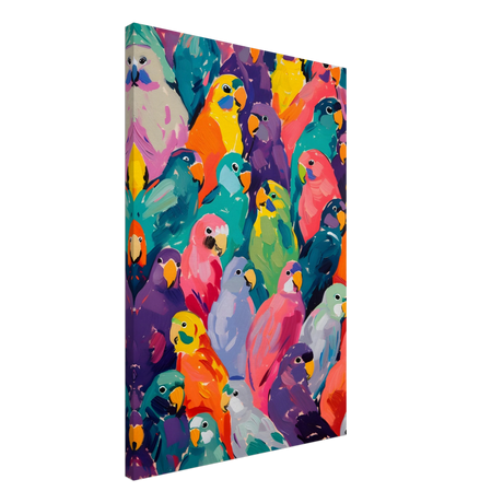 "Vibrant Flock" – A Burst of Color and Life | Wall art Print - 50x75 cm / 20x30″ - Canvas - 