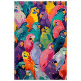 "Vibrant Flock" – A Burst of Color and Life | Wall art Print - 30x45 cm / 12x18″ - Brushed Aluminum Print - 