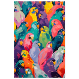 "Vibrant Flock" – A Burst of Color and Life | Wall art Print - 60x90 cm / 24x36″ - Aluminum Print - 
