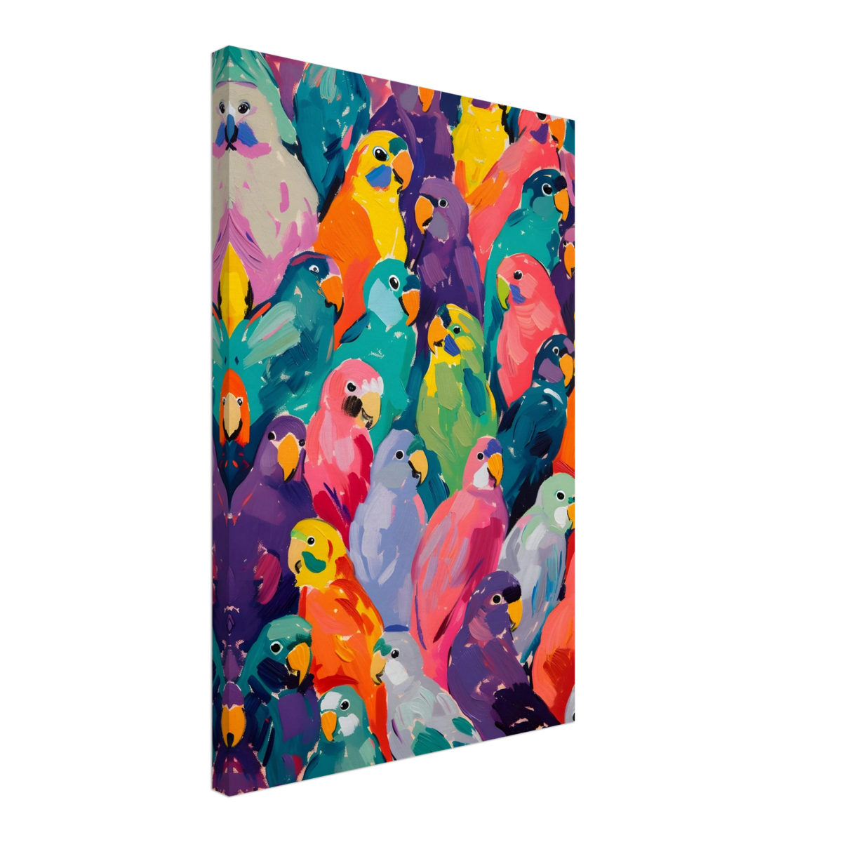 "Vibrant Flock" – A Burst of Color and Life | Wall art Print - 40x60 cm / 16x24″ - Canvas - 