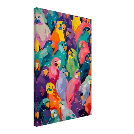 "Vibrant Flock" – A Burst of Color and Life | Wall art Print - 40x60 cm / 16x24″ - Canvas - 