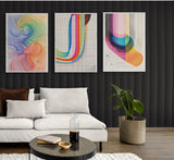 Vibrant Trio: Colorful Abstractions - Canvas - 30X45 CM / 12X18″ - 