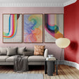 Vibrant Trio: Colorful Abstractions - Canvas - 30X45 CM / 12X18″ - 