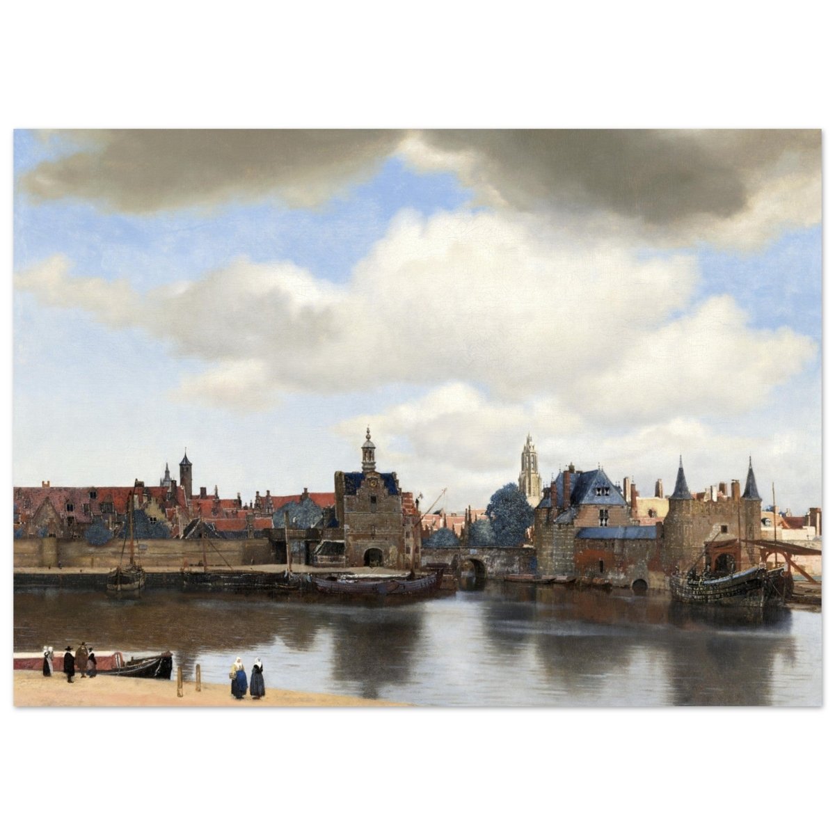 View of Delft by Johannes Vermeer 1661 | Vintage wall art print - Aluminum Print - 50x70 cm / 20x28″ - 