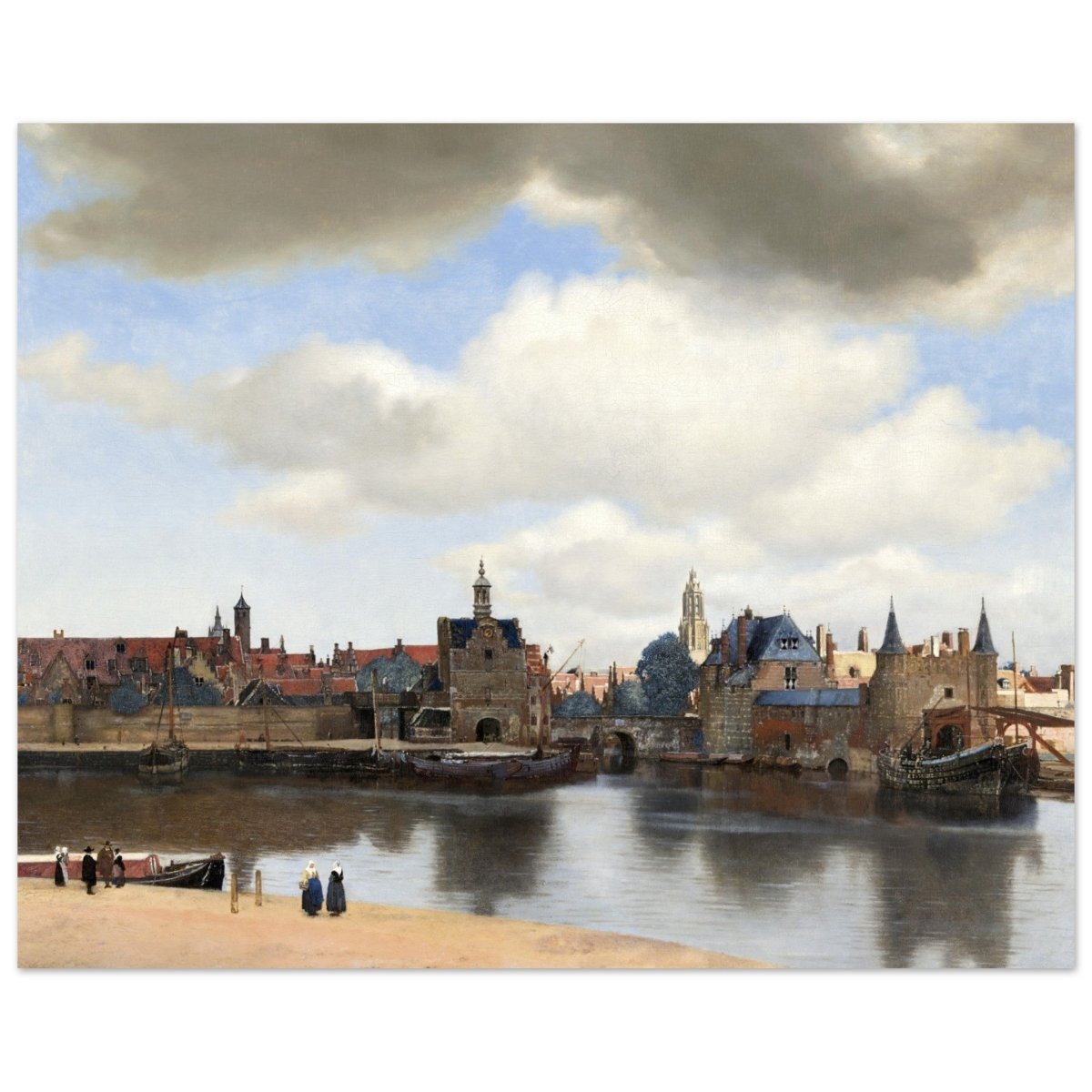 View of Delft by Johannes Vermeer 1661 | Vintage wall art print - Aluminum Print - 40x50 cm / 16x20″ - 