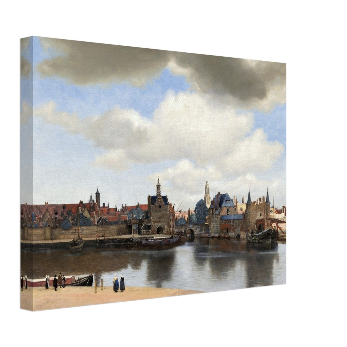 View of Delft by Johannes Vermeer 1661 | Vintage wall art print - Canvas - 30x40 cm / 12x16″ - 