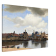 View of Delft by Johannes Vermeer 1661 | Vintage wall art print - Canvas - 60x80 cm / 24x32″ - 