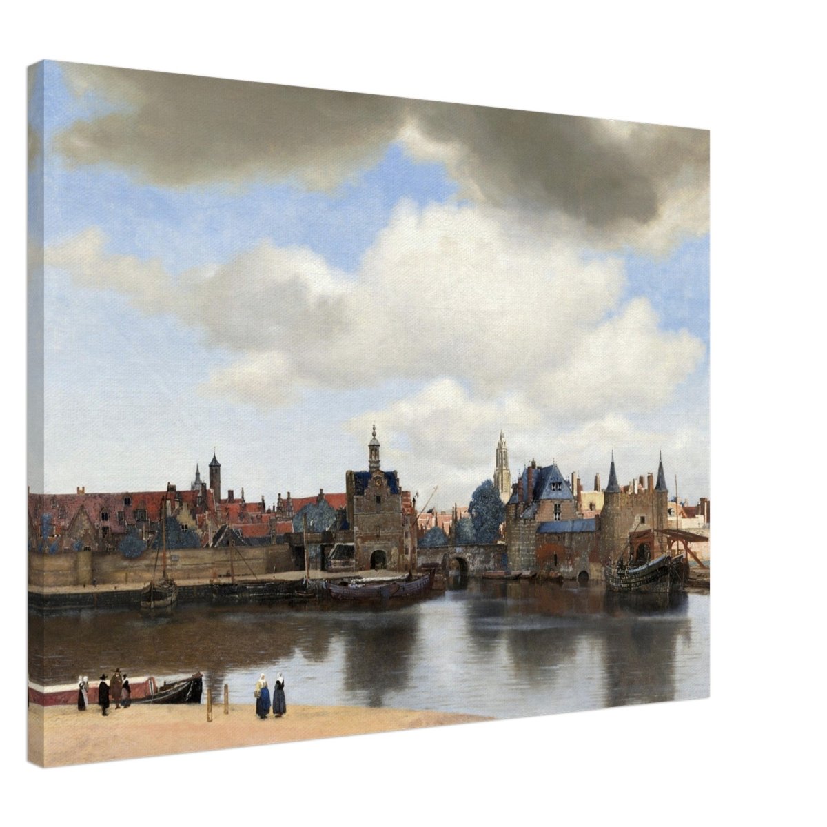 View of Delft by Johannes Vermeer 1661 | Vintage wall art print - Canvas - 60x80 cm / 24x32″ - 