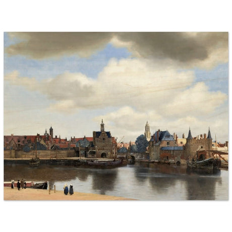 View of Delft by Johannes Vermeer 1661 | Vintage wall art print - Wood Prints - 30x40 cm / 12x16″ - 
