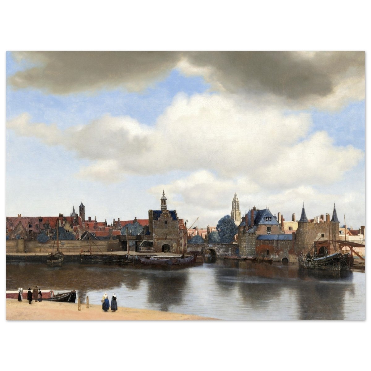View of Delft by Johannes Vermeer 1661 | Vintage wall art print - Aluminum Print - 30x40 cm / 12x16″ - 