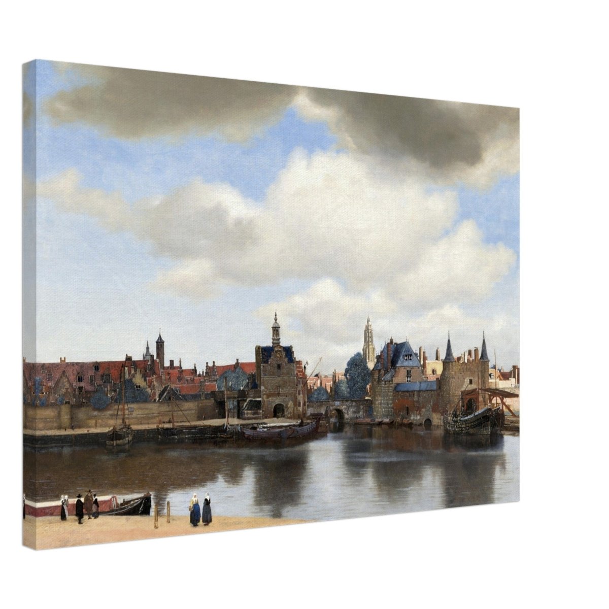 View of Delft by Johannes Vermeer 1661 | Vintage wall art print - Canvas - 50x70 cm / 20x28″ - 