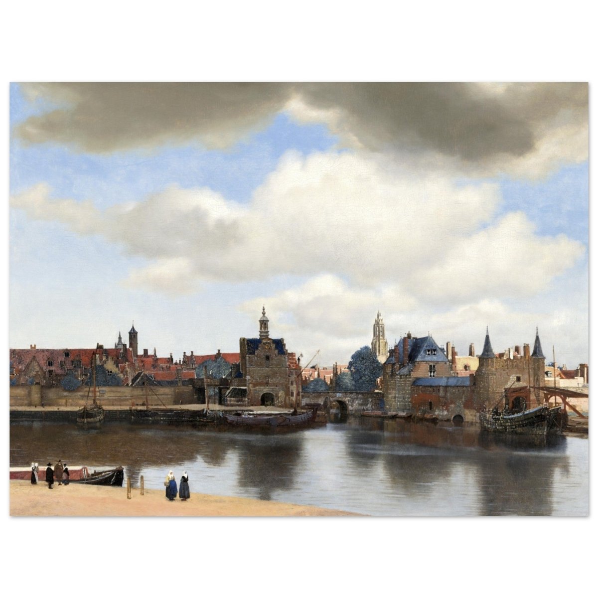View of Delft by Johannes Vermeer 1661 | Vintage wall art print - Aluminum Print - 60x80 cm / 24x32″ - 