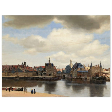 View of Delft by Johannes Vermeer 1661 | Vintage wall art print - Wood Prints - 60x80 cm / 24x32″ - 