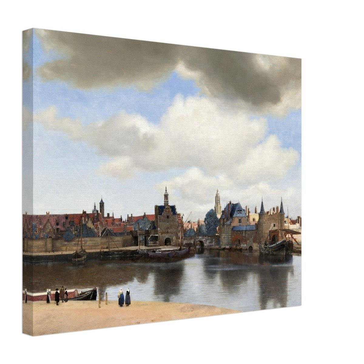 View of Delft by Johannes Vermeer 1661 | Vintage wall art print - Canvas - 40x50 cm / 16x20″ - 