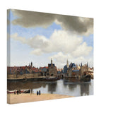 View of Delft by Johannes Vermeer 1661 | Vintage wall art print - Canvas - 40x50 cm / 16x20″ - 