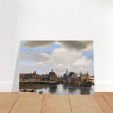 View of Delft by Johannes Vermeer 1661 | Vintage wall art print - Brushed Aluminum Print - 50x70 cm / 20x28″ - 