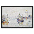 View of Les Sables d'Olonne (1929) by Paul Signac | wall art print - 60x90 cm / 24x36″ - Framed Canvas - Black frame