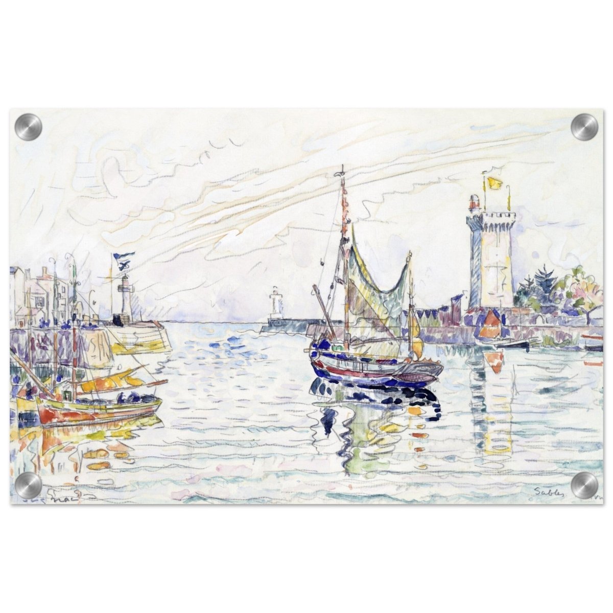 View of Les Sables d'Olonne (1929) by Paul Signac | wall art print - 30x45 cm / 12x18″ - Acrylic Print - 