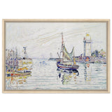 View of Les Sables d'Olonne (1929) by Paul Signac | wall art print - 50x75 cm / 20x30″ - Framed Canvas - Wood frame