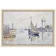 View of Les Sables d'Olonne (1929) by Paul Signac | wall art print - 40x60 cm / 16x24″ - Framed Canvas - Wood frame