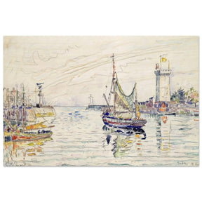 View of Les Sables d'Olonne (1929) by Paul Signac | wall art print - 40x60 cm / 16x24″ - Wood Prints - 