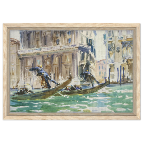 View of Venice (1906) by John Singer Sargent | Wall art Print - Framed Canvas - 30x45 cm / 12x18″ - Wood frame