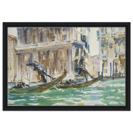 View of Venice (1906) by John Singer Sargent | Wall art Print - Framed Canvas - 40x60 cm / 16x24″ - Black frame