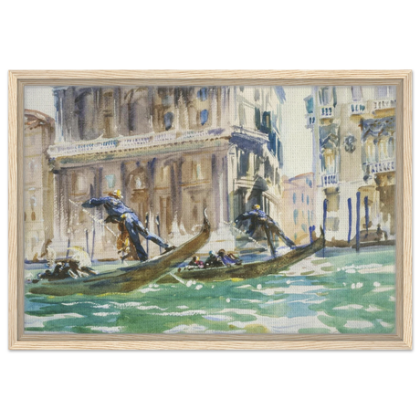 View of Venice (1906) by John Singer Sargent | Wall art Print - Framed Canvas - 40x60 cm / 16x24″ - Wood frame
