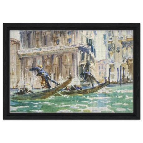 View of Venice (1906) by John Singer Sargent | Wall art Print - Framed Canvas - 30x45 cm / 12x18″ - Black frame