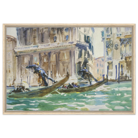 View of Venice (1906) by John Singer Sargent | Wall art Print - Framed Canvas - 60x90 cm / 24x36″ - Wood frame